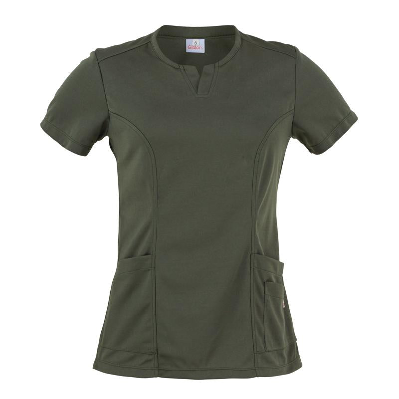 Casacca Donna Erika Verde Militare Traspirante in Rete Elasticizzata Casacca Estetista Casacca Parrucchiera
