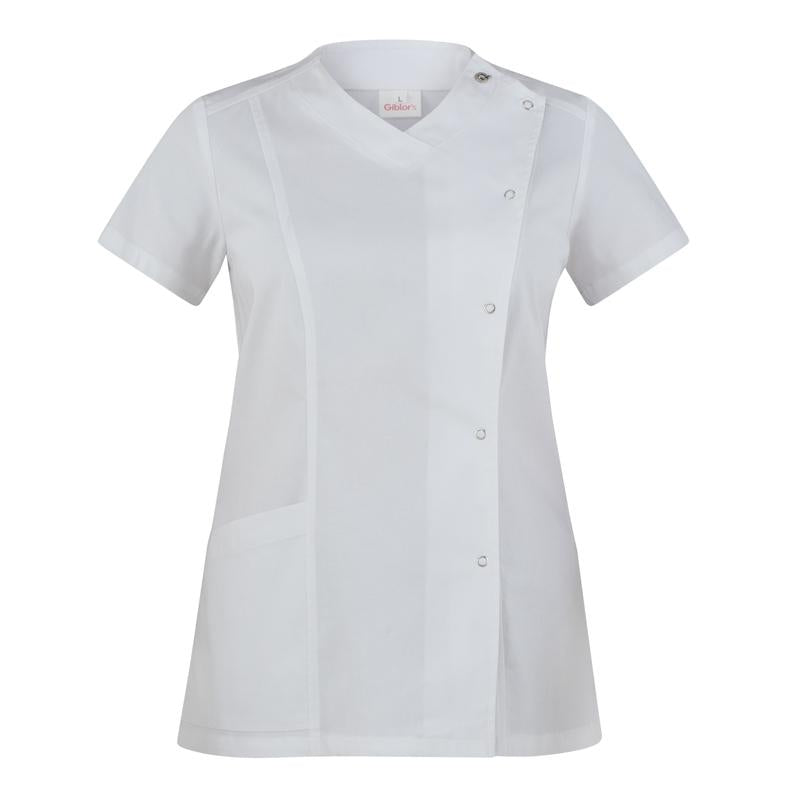 Casacca Alina Bianco Casacca Donna Traspirante Elasticizzata Estetista Acconciature Infermiera