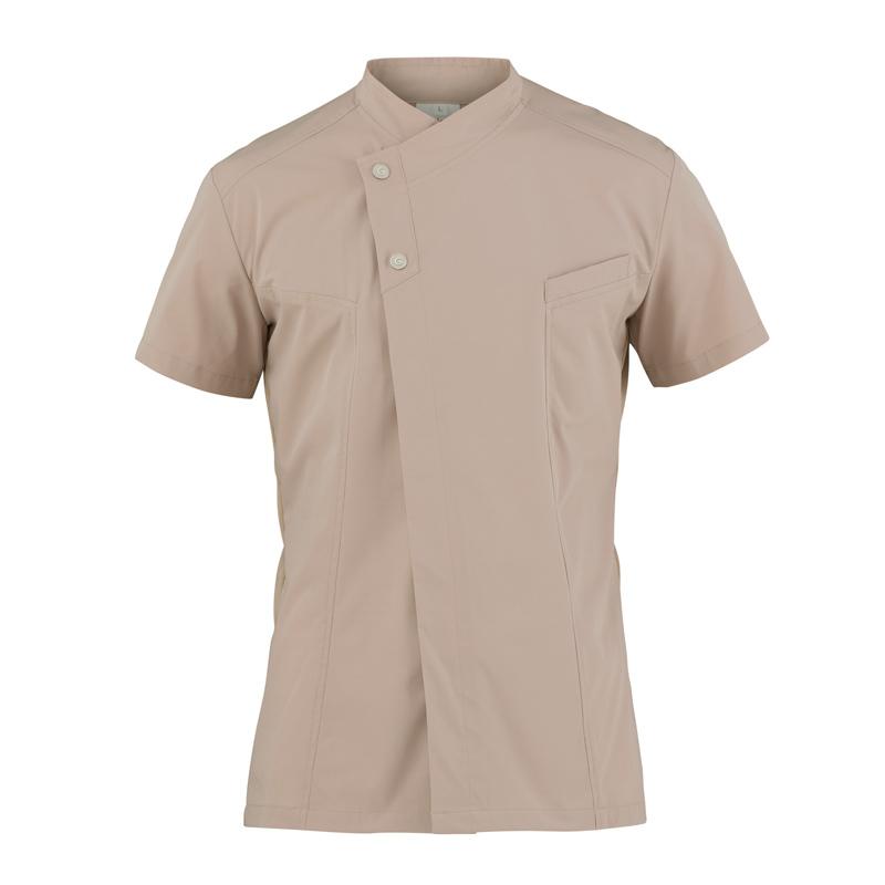 Giacca Harry Beige Casacca Uomo Manica Corta No Stiro Elasticizzata Traspirante Superleggera