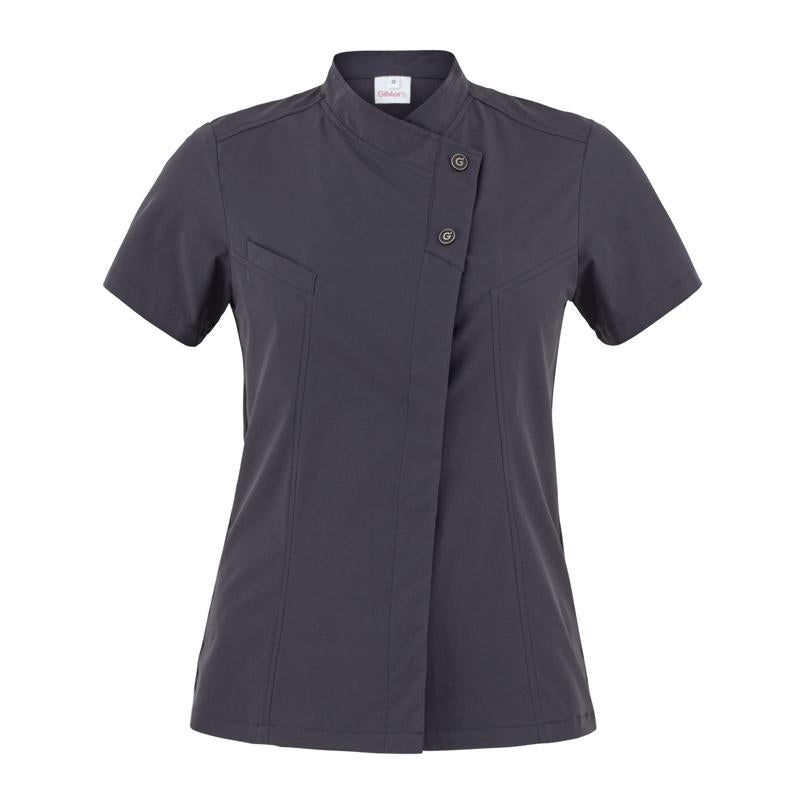 Giacca Megan Grigio casacca Donna Manica Corta No Stiro Elasticizzata Traspirante Superleggera