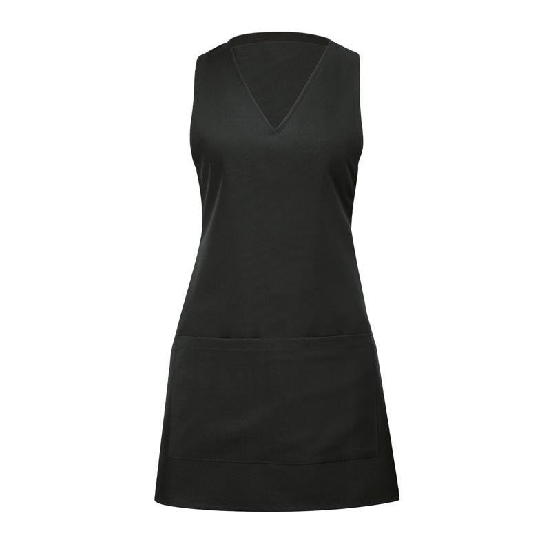 Scamiciato London Nero Grembiule Donna con Pettorina