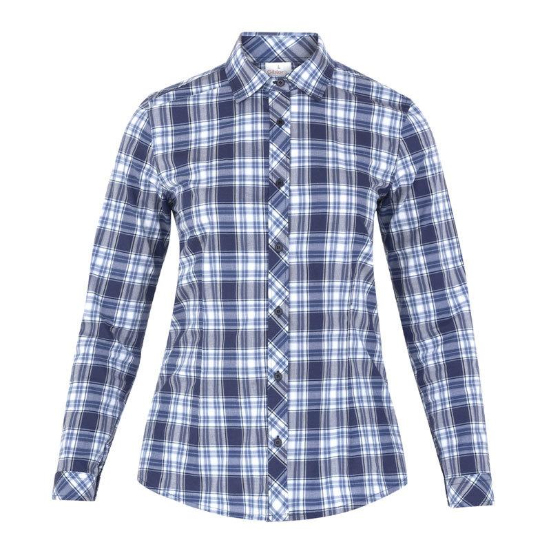 Camicia Lilly Scozzese Blu Camicia Donna Cameriere Agriturismo Baita