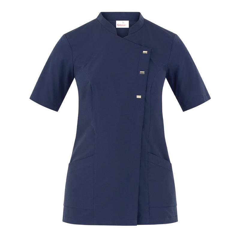 Casacca Greta Blu Casacca Donna Manica Corta Medicale Estetica Acconciature Infermiera