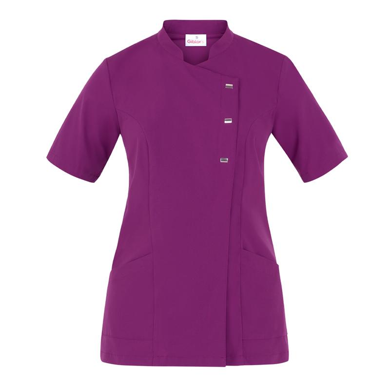 Casacca Greta Prugna Casacca Donna Manica Corta Medicale Estetica Acconciature Infermiera