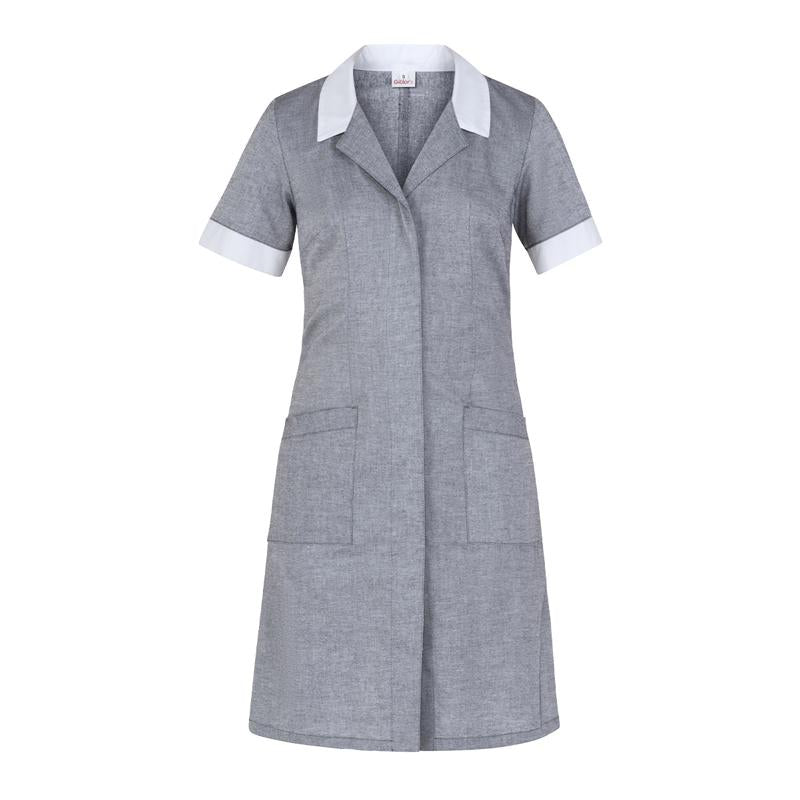 Camice Amalia Grigio Melange Camice Donna Manica Corta Pulizie Albergo