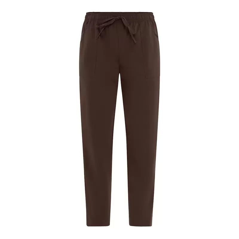 Pantalone Microfibra Alan Marrone Pantalone Leggero No Stiro