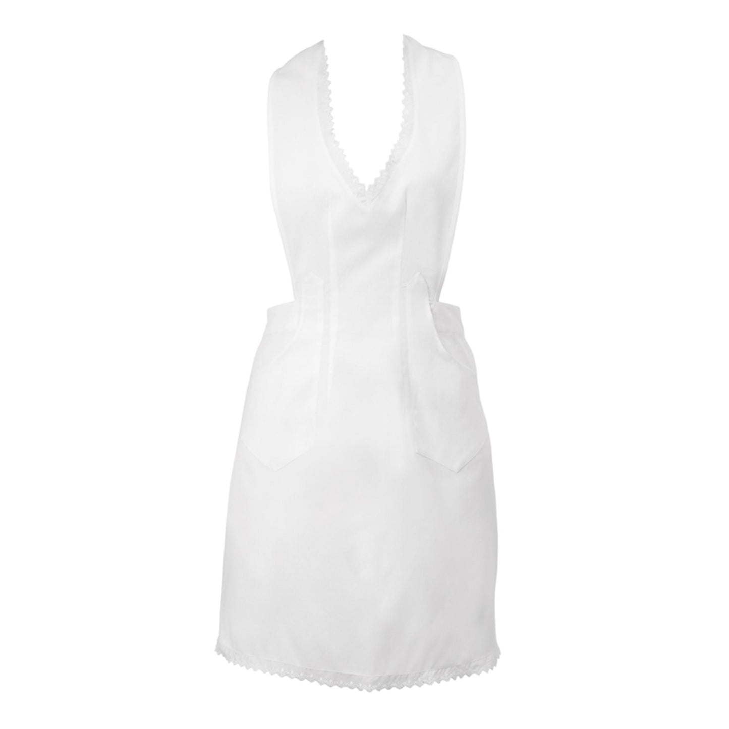 Grembiule Adelina Bianco Grembiule Cameriera Servizio ai Piani con Pettorina