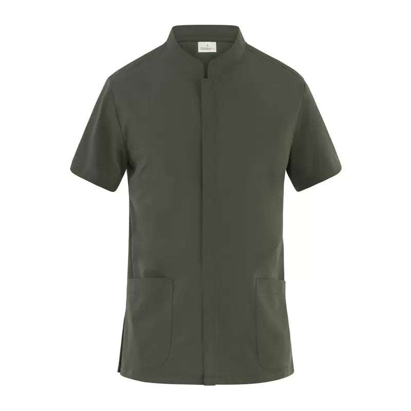 Casacca Ruben Verde Militare Giacca Cuoco No Stiro Microfibra Traspirante