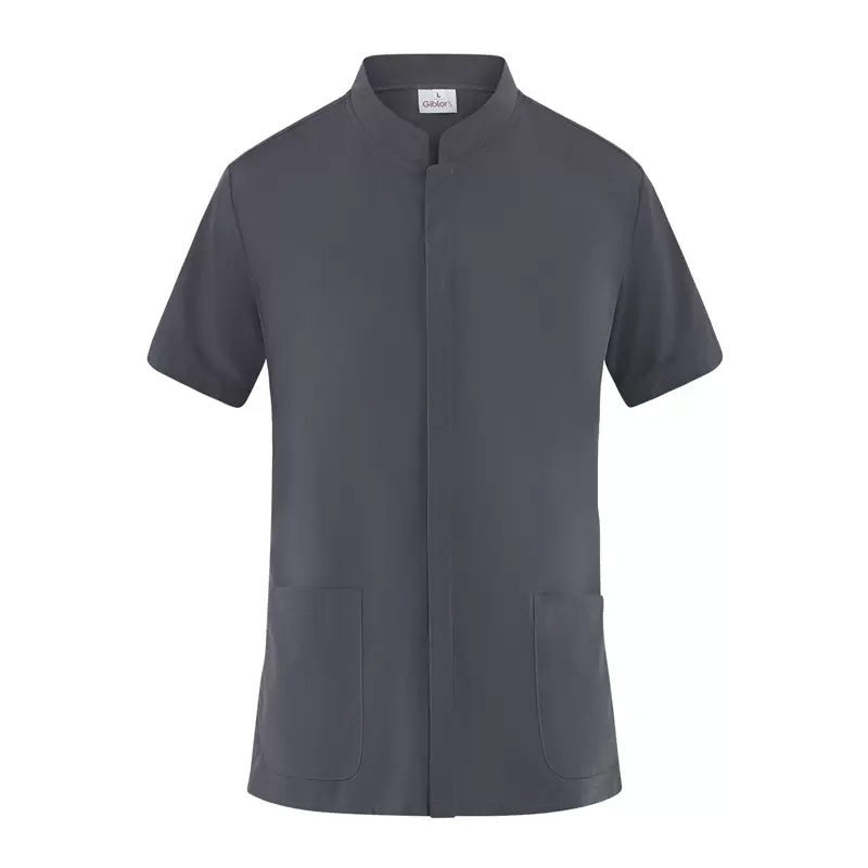 Casacca Ruben Grigio Giacca Cuoco No Stiro Microfibra Traspirante