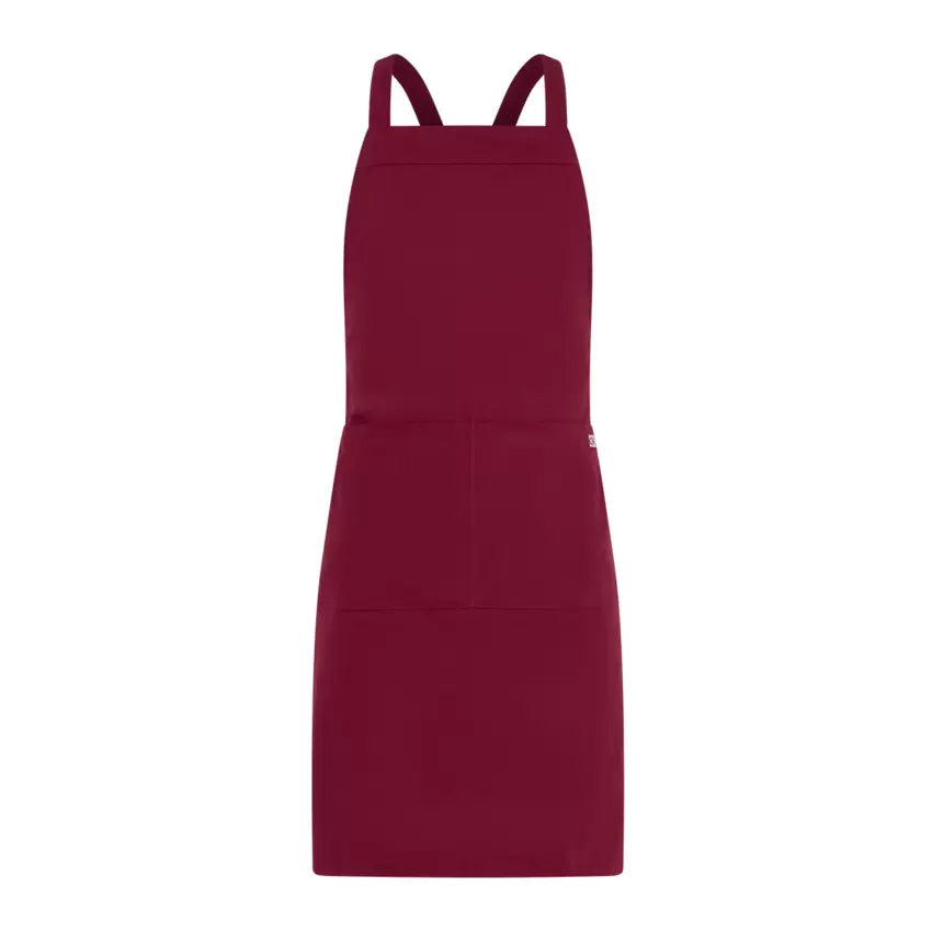 Grembiule Mykonos Bordeaux Grembiule Servizio Pettorina con Tascone