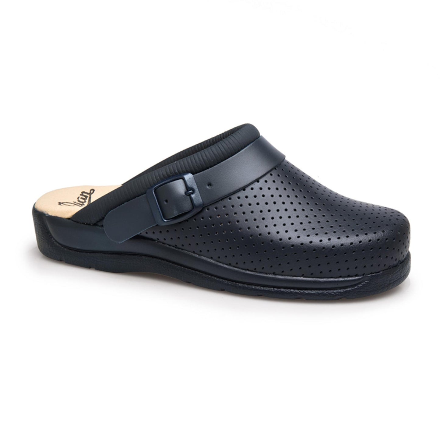 Zoccolo Pisa Correa Blu Zoccolo Antiscivolo Pelle