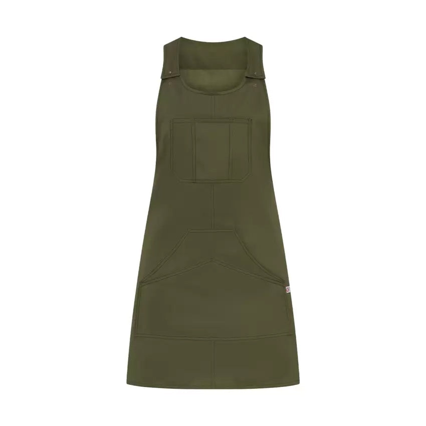 Scamiciato Zonda Verde Militare Grembiule Donna Pulizie Acconciature Estetica