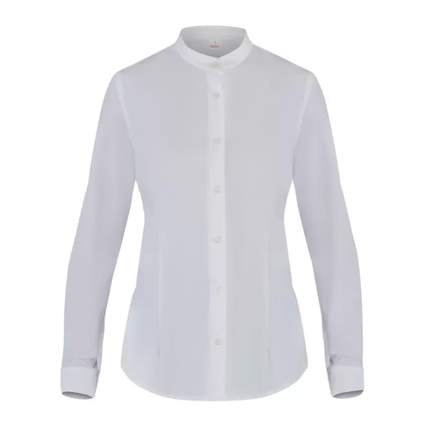 Camicia Venus Bianco Camicia Donna Collo Coreana Elasticizzata Cameriera Barman Ristorante