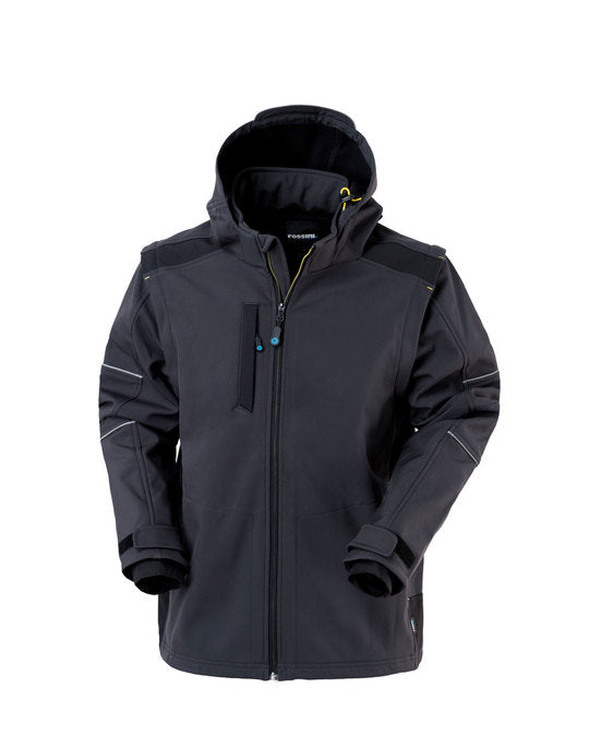 Giubbotto Ultraflex Antracite Giacca Softshell Maniche Staccabili