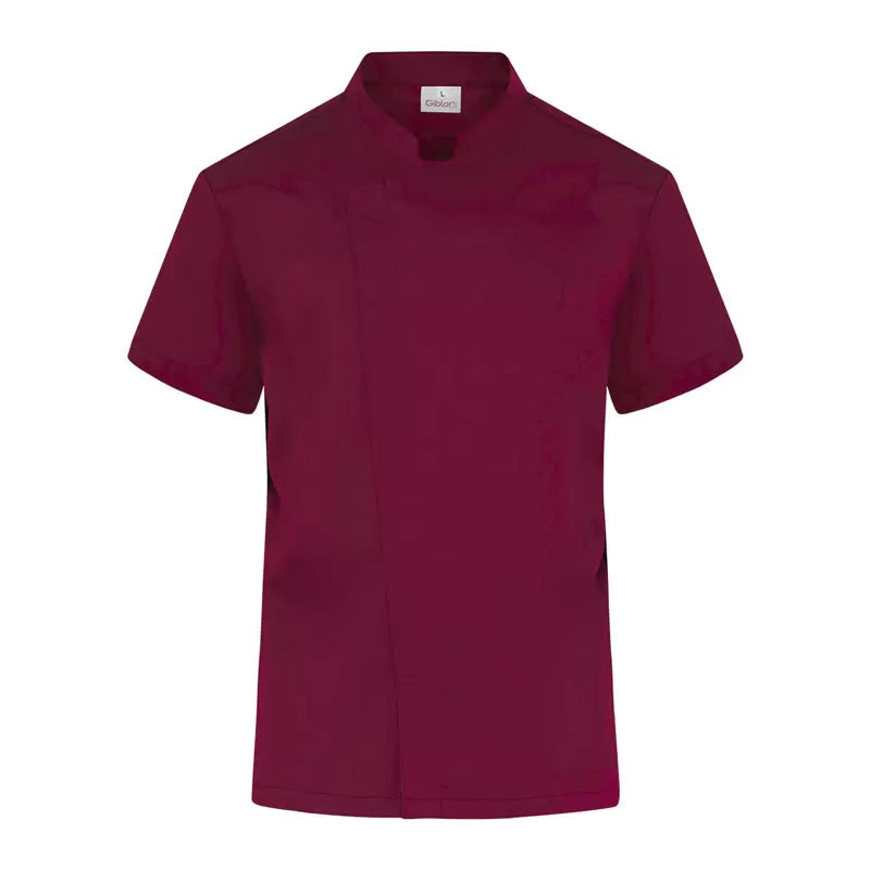 Giacca Federico Bordeaux Casacca Cuoco Manica Corta Leggera