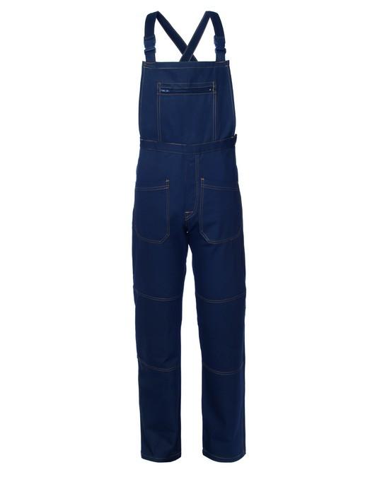 WORK IDEA Salopette Da Lavoro Uomo Multi Pocket - Blu Reale, Taglia XXXXL, Tessuto 65% Poliestere 35% Cotone