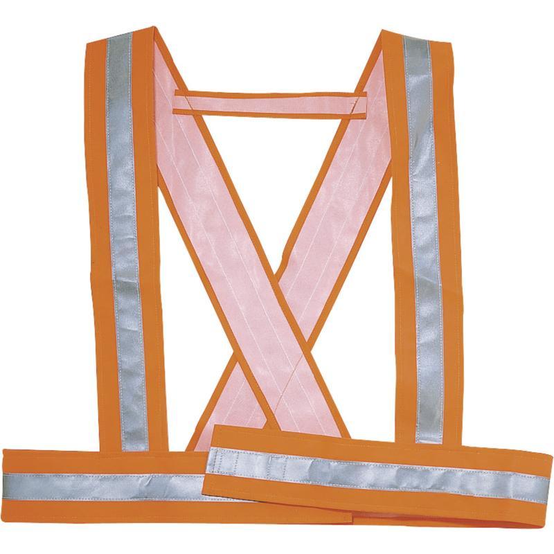 Bretelle Alta Visibilità Arancio Fasce Riflettenti Cantiere Geometra Tecnico