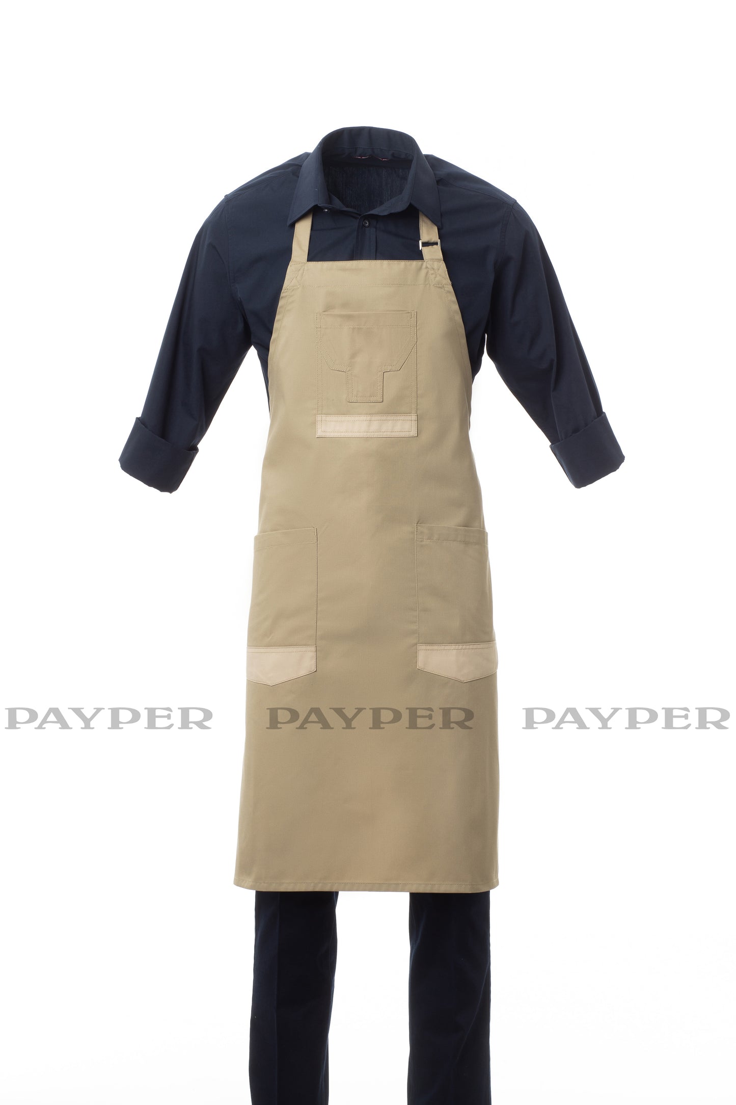 Grembiule Pettorina Regolabile Store Kaki con Inserti