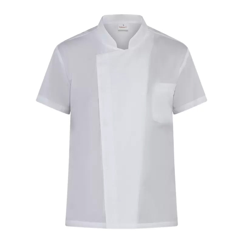 Giacca Federico Bianco Casacca Cuoco Manica Corta Leggera