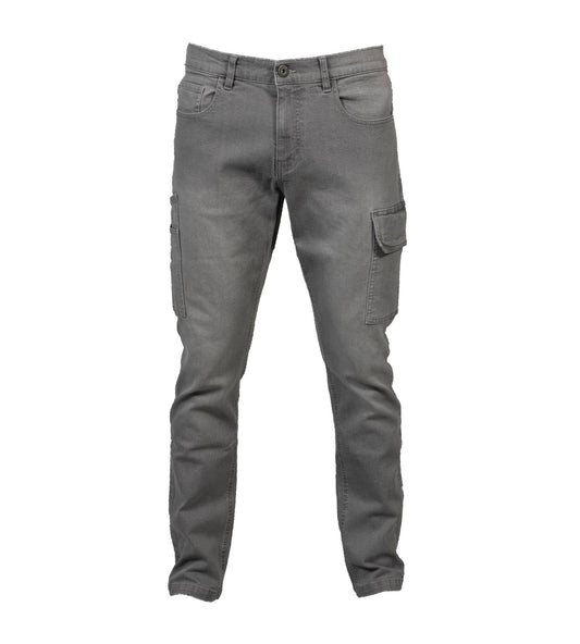 Jeans Denver Grigio Taglia 4XL Multitasche Pantalone Elasticizzato da Lavoro
