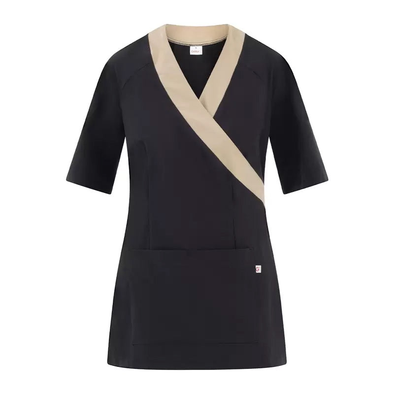 Kimono Belen Nero Casacca Donna No Stiro Estetica Acconciature Alimentari