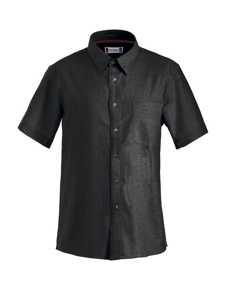 Camicia Cambridge Nero Manica Corta Camicia Oxford Uomo Button Down