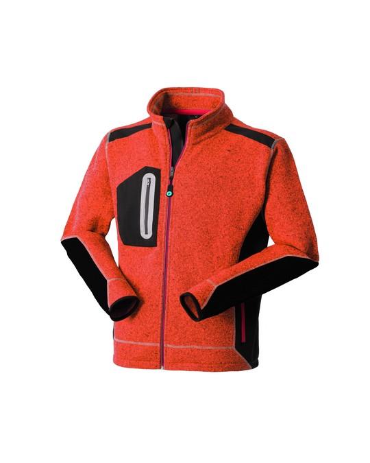 Felpa Skill Arancio Maglione in Pile con Inserti Rinforzati