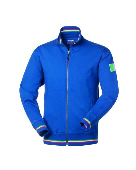 Felpa New Narvik Azzurro Royal Costine Tricolore Felpa da Lavoro Italia