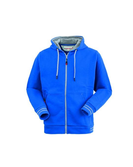 Felpa Hampton Azzurro Royal Felpa con Cappuccio Zip Intera