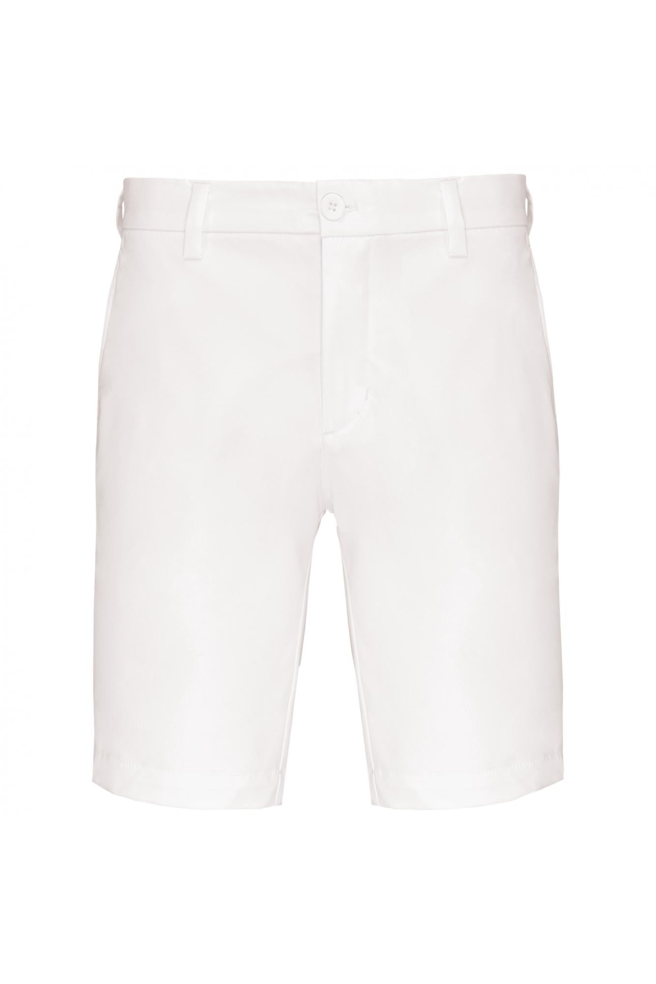 Bermuda Tecnico Bianco Pantaloncino Elasticizzato Uomo
