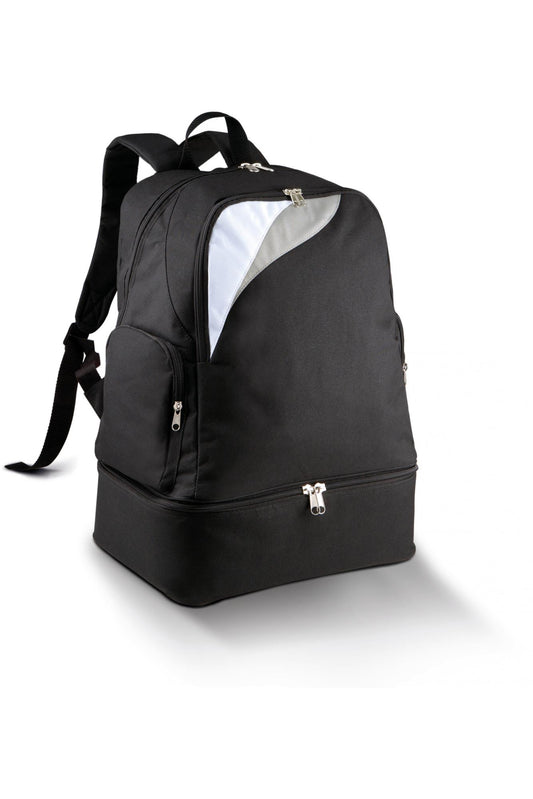 Zaino Multisport Nero con Fondo Rigido Sacca Sportiva con Reparto Scarpe