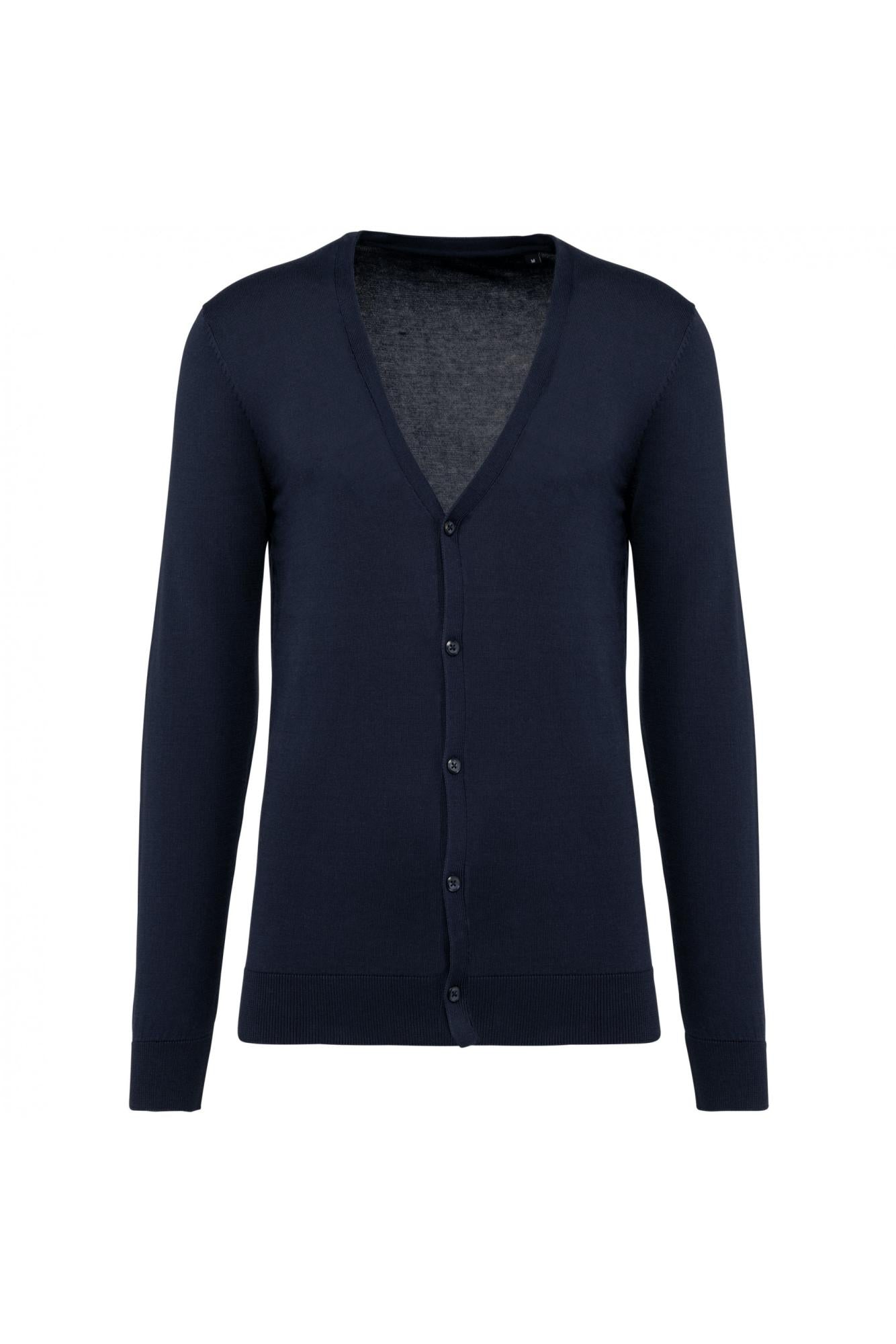 Cardigan Uomo Blu Cotone Supima® Maglioncino con Bottoni Puro Cotone
