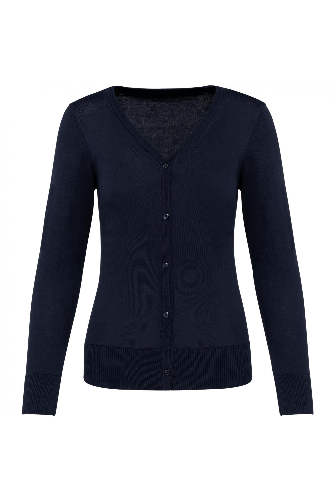 Cardigan Donna Blu Cotone Supima® Maglioncino con Bottoni Puro Cotone