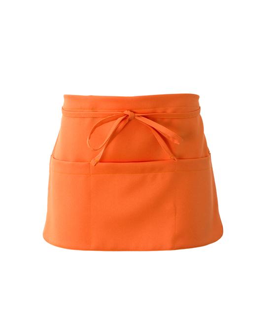 Grembiule Pub Arancio con Tasche Grembiule Corto Bar Caffè Gelateria