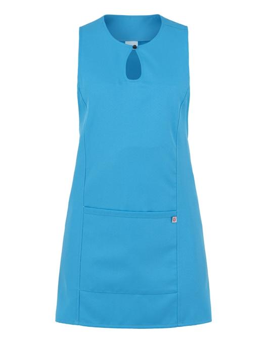 Scamiciato Gioia Turchese Azzurro Grembiule Smanicato Donna Camereira Estetica Acconciature Pulizie