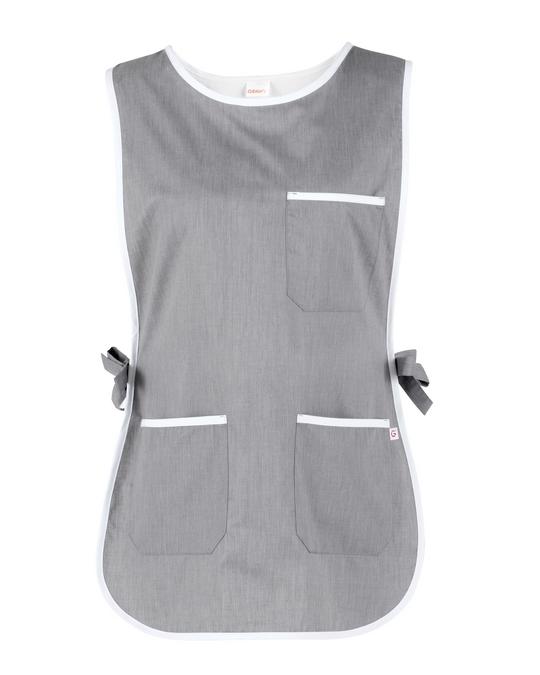 Poncho Zefiro Grigio Scamiciato Donna da Lavoro Pulizie Asilo Mensa