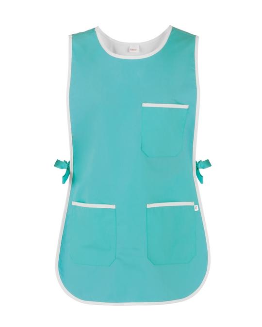 Poncho Zefiro Verde Scamiciato Donna da Lavoro Pulizie Asilo Mensa