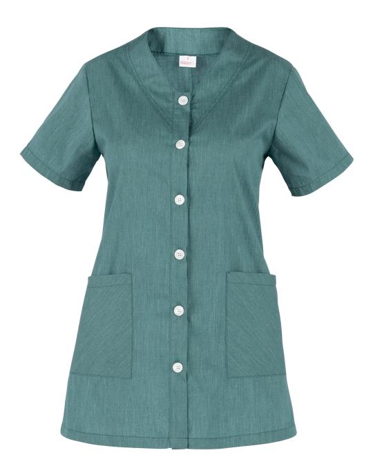 Casacca Camelia Verde Casacca Donna Manica Corta Cucina Pulizie Asilo