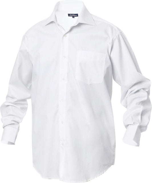 Camicia Colton Bianco Camicia Uomo Stiro Facile Vestibilità Ampia