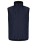 Gilet Softshell Blu Clique Basic Smanicato Antivento Zip Intera