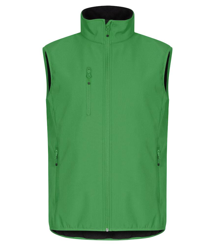 Gilet Softshell Verde Acido Clique Basic Smanicato Antivento Zip Intera