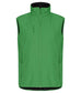 Gilet Softshell Verde Acido Clique Basic Smanicato Antivento Zip Intera