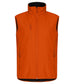 Gilet Softshell Arancio Clique Basic Smanicato Antivento Zip Intera