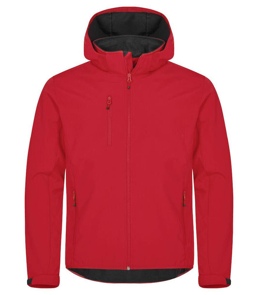 Classic Softshell Rosso Triplo Strato con Cappuccio Taglie Forti