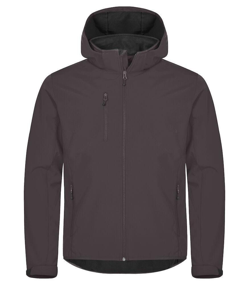 Classic Softshell Grigio Antracite Triplo Strato con Cappuccio Taglie Forti