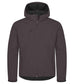 Classic Softshell Grigio Antracite Triplo Strato con Cappuccio Taglie Forti