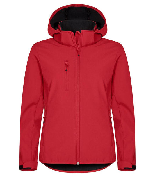 Classic Softshell Donna Rosso Triplo Strato con Cappuccio