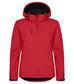 Classic Softshell Donna Rosso Triplo Strato con Cappuccio Taglie Forti