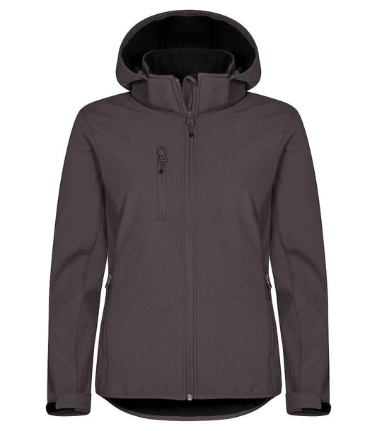 Classic Softshell Donna Grigio Antracite Triplo Strato con Cappuccio Taglie Forti