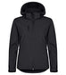 Classic Softshell Donna Nero Triplo Strato con Cappuccio Taglie Forti